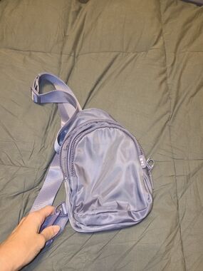 Iris And Rainbow Cloud Purple Crossbody Sling Bag